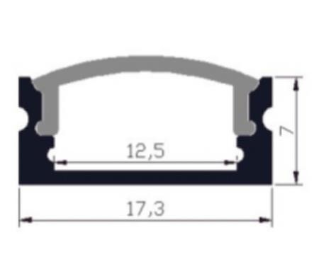 Авиация профиля света СИД Майлвуд алюминиевая 6063 17.3x7mm