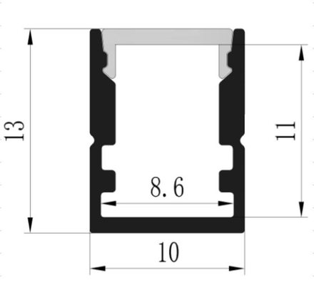 Профиль приведенный авиации 6063 алюминиевый утопленный погода 10 x 13mm устойчивая