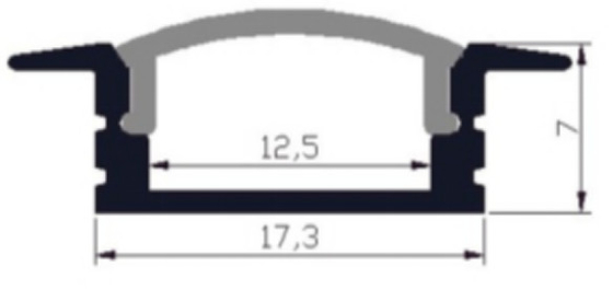 Авиация канала света ленты СИД 6063 алюминиевый OEM 17,3 x 7mm